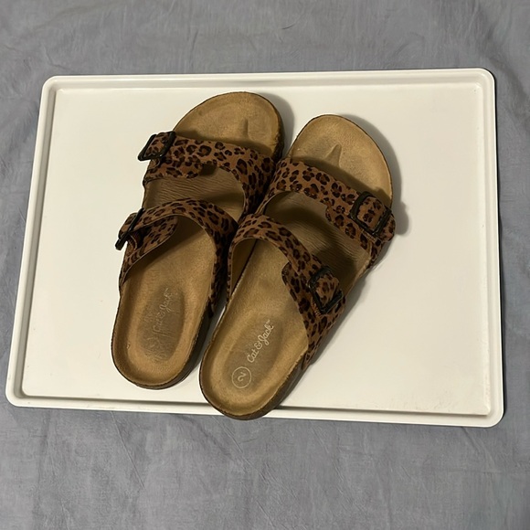 Cat & Jack Other - Target kids cat & jack leopard print sandals lightly used